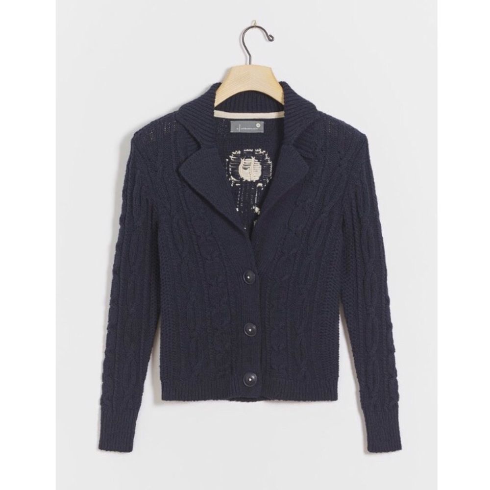 Anchors Away! Cableknit Cardigan NWT S - Picture 2 of 14